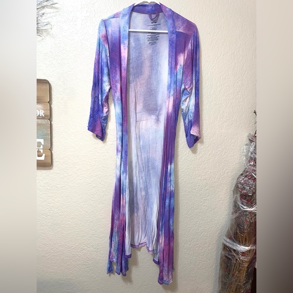 LS Purple watercolor Robe - Picture 3 of 5